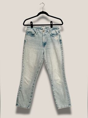 Good American Light Wash Straight Leg Jeans